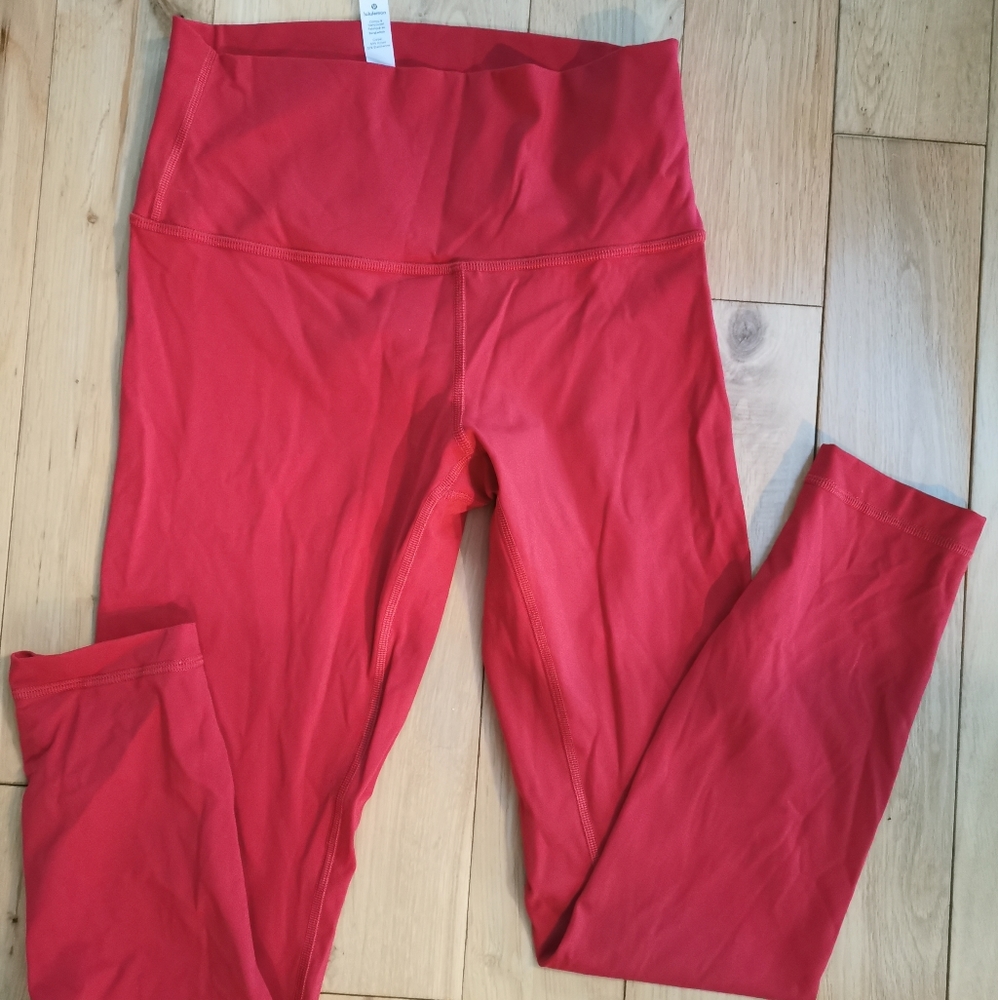 Lululemon bright red wounder unders